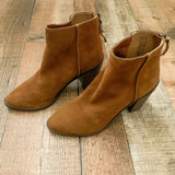 BP Leather Camel Zip Back Booties - Size 7 (See Notes)