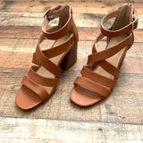 Time And Tru Cognac Chunky Heel Sandal- Size 9 (Great Condition)