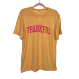 Friday + Saturday Orange "Thankful" T-Shirt NWT- Size M