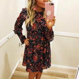 LOFT Pink Floral Long Sleeve Dress- Size 0