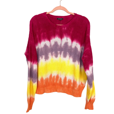 Wild Fable Pink/White/Purple/Yellow/Orange Knit Sweater NWT- Size S