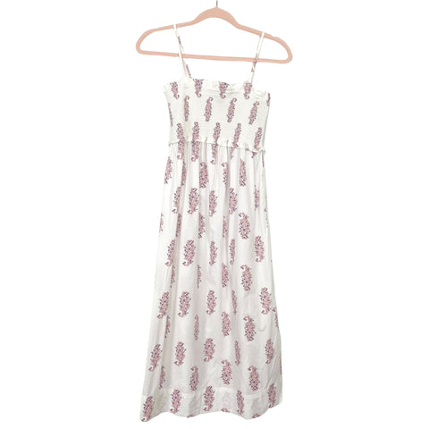 J Crew White Smocked Bodice Dress- Size XS (sold out online)