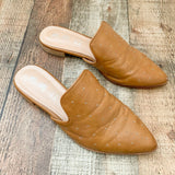 Mi.im Camel Leather Slip On Mule With Silver Studs  - Size 7.5 (See Notes)