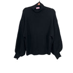 Pink Lily Black Mock Neck Sweater- Size S