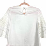 Jade White Eyelet Sleeve Top NWT- Size XS