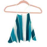 L'atiste By Amy Blue/White/Green Crop Top NWT- Size S