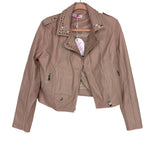 Buddy Love Blush Vegan Leather Studded Jacket NWT- Size S