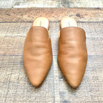 Lucky Brand Camel Leather Like Mules- Size 9