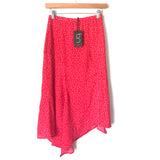 Gibson Red Polka Dot Asymmetrical Hem Skirt with Front Slit NWT- Size PXXS (we have matching top)
