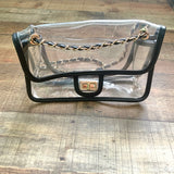 No Brand Clear/Black Lined Handbag