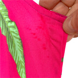 Carmella Hot Pink Palm Leaf Adjustable Halter Tie Maxi Dress- Size S (see notes)