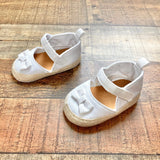 Lovable Friends White Bow Espadrilles- Size 6-12M