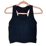 No Brand Black Racerback Cropped Tank - Size M