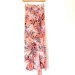 Bebe Coral Floral Faux Wrap Skirt- Size 00