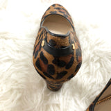 C Wonder Leopard Block Heel Pumps- Size 10