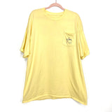 Guy Harvey Yellow Front Pocket Bimini Bahamas Back Graphic T-Shirt- Size 2XL