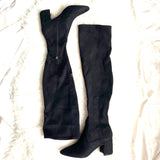 Marc Fisher Black Suede Above The Knee Boots - Size 7 (see notes)