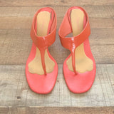 Foot Petals Orange Slip On Heels- Size 39 (See Notes)
