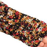 Buddy Love Black/Orange/Red/Grey Floral Long Sleeve Dress- Size S