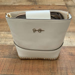 Jessica Simpson White Bucket Crossbody Handbag