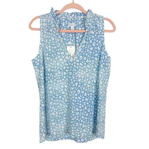 Mud Pie Blue Leopard Ferah Tank NWT- Size M (sold out online)