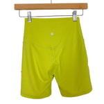 Lululemon Neon Yellow Align HR Short 6" NWT- Size 4