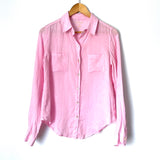 Lilly Pulitzer Pink Linen Button Up- Size XS