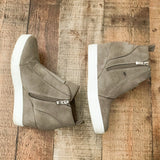 CCOCCI Grey Zip Up Wedge Sneakers - Size 7.5 (See Notes)