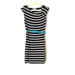 Calvin Klein Striped Belted Dress- Size 12
