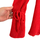 Andersson Bell Red with White Trim Wool Blend Ruffle Sweater- Size XS (sold out online)