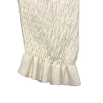 Rachel Parcell Cream Smocked Ruffle Turtleneck- Size XL (see notes, sold out online)