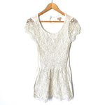 Cremieux White Lace Top- Size XS