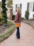 BB Dakota Steve Madden Multi Color Plaid Fringe Hem Shirt Jacket NWT- Size S (sold out online)