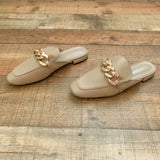 Jialianna Taupe Chain Mules- Size 240 (1.5) (See Notes -In Like New Condition!)