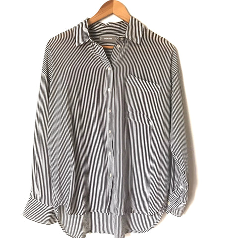 Everlane Striped Silk Button Up Blouse- Size 2