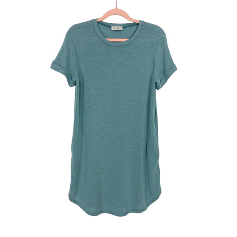 STORY Green Cuffed Sleeve T-Shirt Dress- Size S
