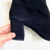 River Island Black Suede Zip Up Booties- Size 9 (see notes)