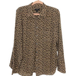 J Crew Animal Print Silk Hidden Button Up Blouse NWT- Size 14 (sold out online)