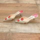 Manolo Blahnik Polka Dot Low Heel Mules- Size 39.5 (US 9.5, see notes)