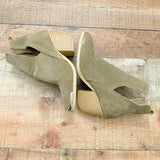 Mi.im Tan Side Cut Out Booties With Gold Front Detail- Size 6.5 (See Notes)
