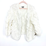 RACHEAL Ivory Heart Pom Pom Cardigan- Size M