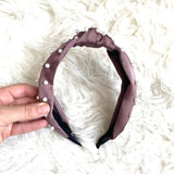 No Brand Pearl Top Knot Headband