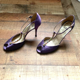 Stuart Weitzman Purple Multicolor Rhinestone Heel- Size 9.5 (See Notes)