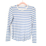 Aerie Grey And Blue Stripped Long Sleeve Top- Size S