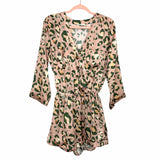 Show Me Your Mumu Pink Cheeta Girl Silky Walker Romper- Size S