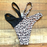 No Brand Black/Animal Print Cut Out Bikini Bottom NWOT- Size S (We have matching top)