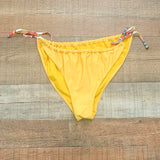 Swimsuits For All Yellow Floral Side Tie Straps Bikini Bottoms- Size 14 (Bottoms only, we have matching top)