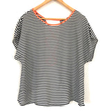 Lush Black & White Stripe Top with Open Back- Size S