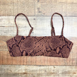 Mara Hoffman Brown Snakeskin Print Bikini Top- Size M (sold out online, we have matching bottoms)