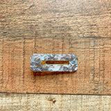 No Brand Brown Flecks Rectangle Hair Clip NEW